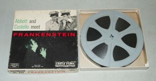 Vtg Castle Films " Abbott And Costello Meet Frankenstein " / Rare 16mm