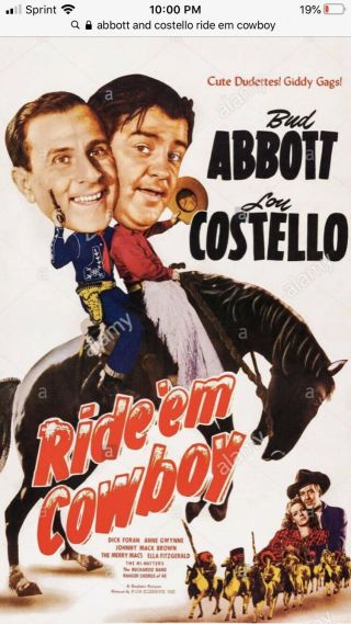 Abbot And Costello “Ride Em’ Cowboy” 16mm 3