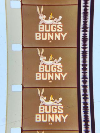 16mm Sound Color Upswept Hare Bugs Bunny/Elmer Fudd 1953 Classic vg 400” 2