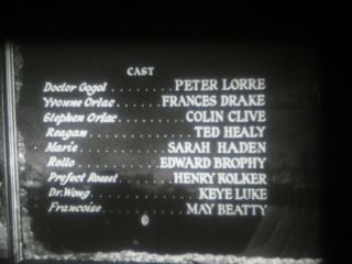 16mm Feature 1935 Peter Lorre 