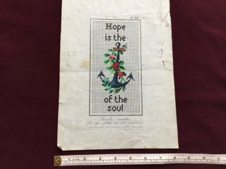 Antique Berlin Watercolour Chart - Quitsow.  Anchor And Roses Bookmark