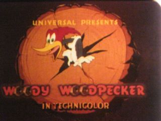 16mm Movie Film Woody Woodpecker 1945 Cartoon " Loose Nut " 1b Technicolor