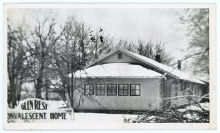 Vintage 1950 Advertising Postcard Glen Rest Convalescent Home Rte 4 Peru Indiana