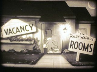 16 mm B & W Sound Castle Woody Woodpecker Wally Walrus Sleep Happy Cartoon 1951 3