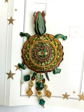 Vintage Lunch At The Ritz " Painted Turtle Pin " 1998 Perfect Never Worn