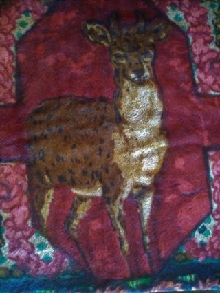 Antique Chase Horse Hair Blanket Carriage Sleigh Buggy Lap Robe Fawn Deer