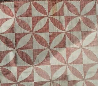 Antique Doll Quilt - 1880 Double Pink & White - Robbing Peter To Pay Paul 2