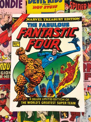 Marvel Treasury Edition 2 Vf - 7.  5 The Fabulous Fantastic Four Vol,  1 2 1974