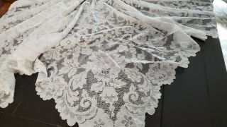 Vintage French Alencon Lace Tablecloth 82 " ×64 "