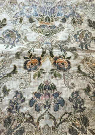 Antique 18th 19th C French ? Tapestry Bullion Thread Hand Embroidered Old
