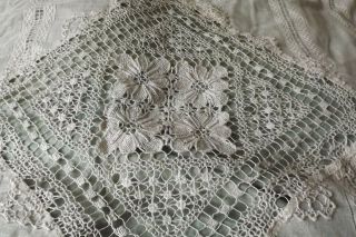 Antique Lace Handmade Bedspread / Bedcover - 192 Cms X 238 Cms