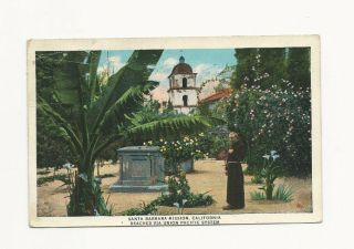 Neat 1932 Vintage Postcard Union Pacific Railroad Ad On Back Santa Barbara Cal