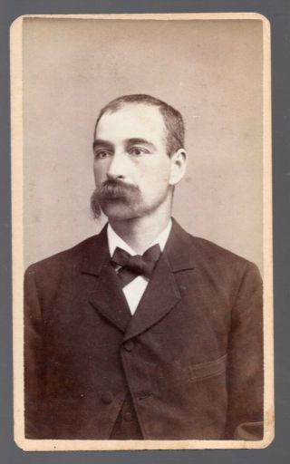 Cdv Photo Of Interesting Man Great Mustache No Information On Card