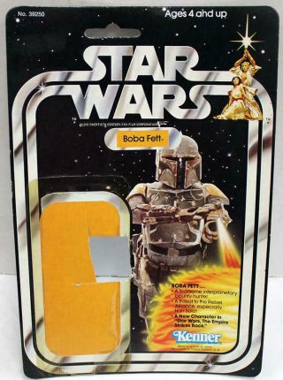 Vintage Kenner 1979 Star Wars Boba Fett 21 Card Back Only Cut Out.