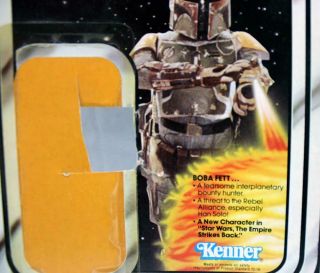 Vintage Kenner 1979 Star Wars Boba Fett 21 Card Back Only Cut Out. 2