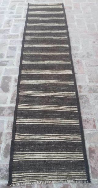 2 X 9 Best Handmade Vintage Afghan Tribal Maldari Wool Persian Kilim Runner Rug