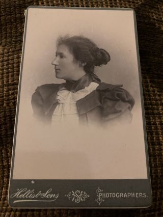 Late Victorian Cdv Photo Woman In Profile,  Hair In Bun - Hollis,  London