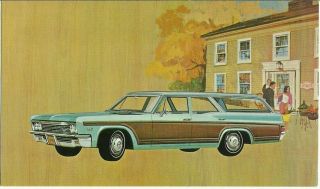1966 Chevrolet Caprice Custom Wagon Vintage Promotional Advertising Postcard Pc