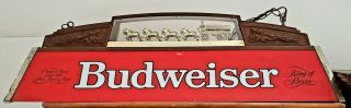 Vintage Budweiser Worlds Champion Clydesdale Team Bar Light Sign