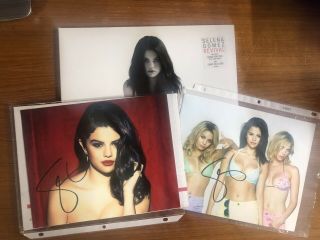 Newly Opened Selena Gomez Revival Vinyl Lp,  2 Signed 8x10 Photos