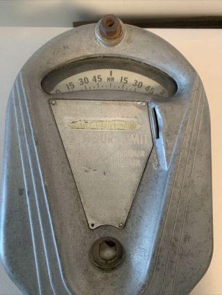 Antique Vintage Rockwell Dual Parking Meter No Keys Art Deco Style