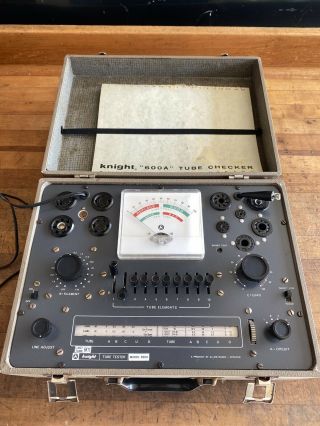 Vintage Knight Kit Model 600a Vacuum Tube Tester,  W/ Manuals