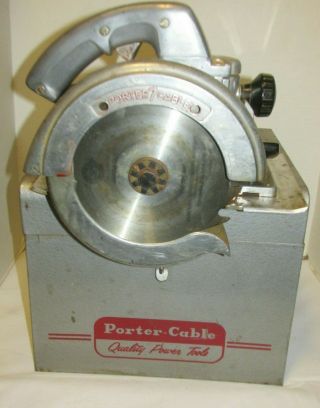 Vintage Porter Cable Model 115 Circular Saw 7 " W/ Case Runs Lqqk