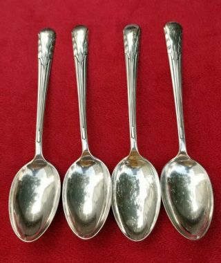 Vintage Set Of 4 International Sterling Silver Large Pasta Spoons 255 Grams