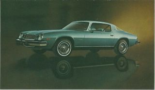 1977 (chevrolet) Camaro Type Lt Coupe Unsent Vintage Ad Promo Postcard Pc