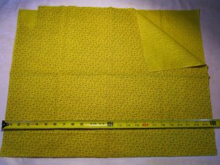 Antique Fabric 1800 ' s Mustard calico 24 