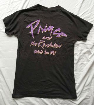 vintage Prince Purple Rain Revolution World Tour T Shirt 1985 - Size M 2