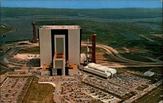 John F Kennedy Space Center Nasa Florida Aerial View 1960s Vintage Postcard