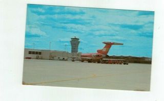Tx Austin Texas - Vintage Post Card Tom Mueller Airport And Braniff Airplane