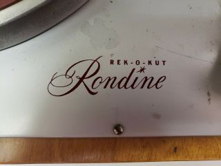 Vintage Rek - O - Kut Rondine B - 12 Turntable 2