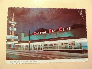 Crystal Bay Club Casino Crystal Bay Nevada Vintage Postcard 1975 No.  Lake Tahoe