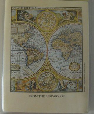 Antioch Bookplates Packet Of 15 Library Book Labels Old World Maps Nos
