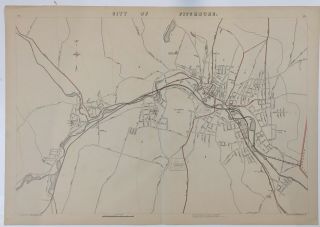 1891 Map City Of Fitchburg Mass,  Ma Old Nashua River