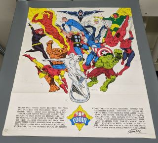 Jim Steranko Foom Poster Marvel Comics 1973 Vintage Stan Lee Quote