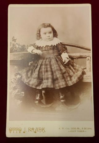 Cabinet Card Photo - Girl In Dress - Otto J.  Frank - York (276)