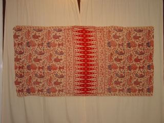 Wonderful Antique Batik Weaving Indonesian Sarong North Coast Java Hg