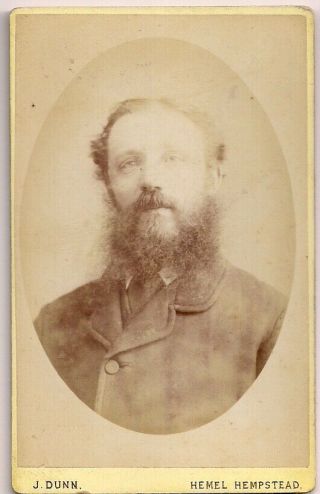 Rare Old Victorian Cdv Portrait C.  1882 By J.  Dunn Of Hemel Hempstead