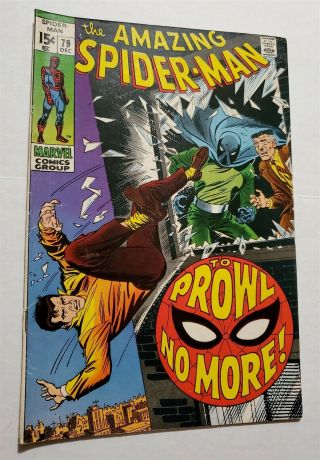 15 Cent Marvel Comics The Spider - Man 79 To Prowl No More