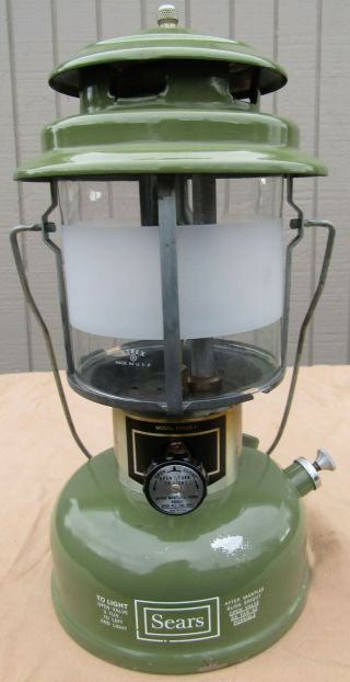 Sears Model 72325 - 1 Lantern Double Mantle Lantern Made By Coleman In May Of 1977