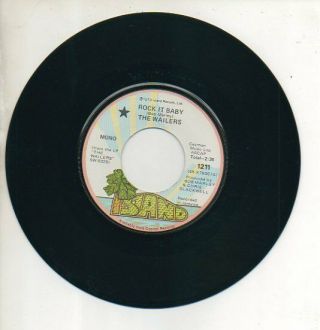 (bob Marley) The Wailers 45 Rpm Record Rock It Baby / Stop That Train