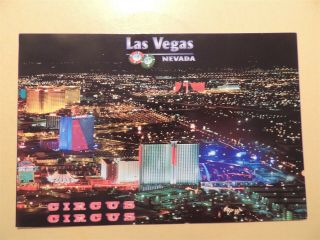 Circus Circus Casino Hotel Las Vegas Nevada Vintage Postcard Aerial View Strip