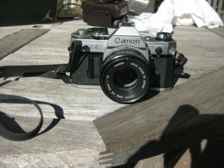 Canon Ae - 1 35mm Slr Film Camera Fd 50mm 1:1.  8 Fd Lens With Vintage Case