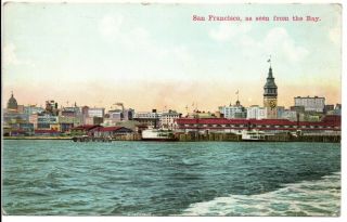 San Francisco As Seen From The Bay Vintage Postcard Santa Rosa Ca 1913