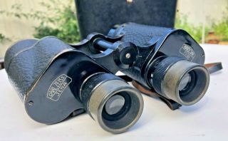 Vintage Carl Zeiss Jena Binoctem 7 X 50w Binoculars With Case