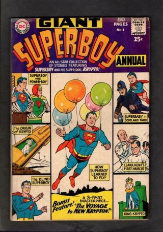 Superboy Annual 1 Dc 1964 Curt Swan Cover