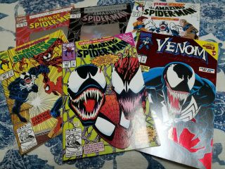The Spider - Man 362,  363,  365,  374,  Web,  Venom,  (marvel Comics Spiderman)